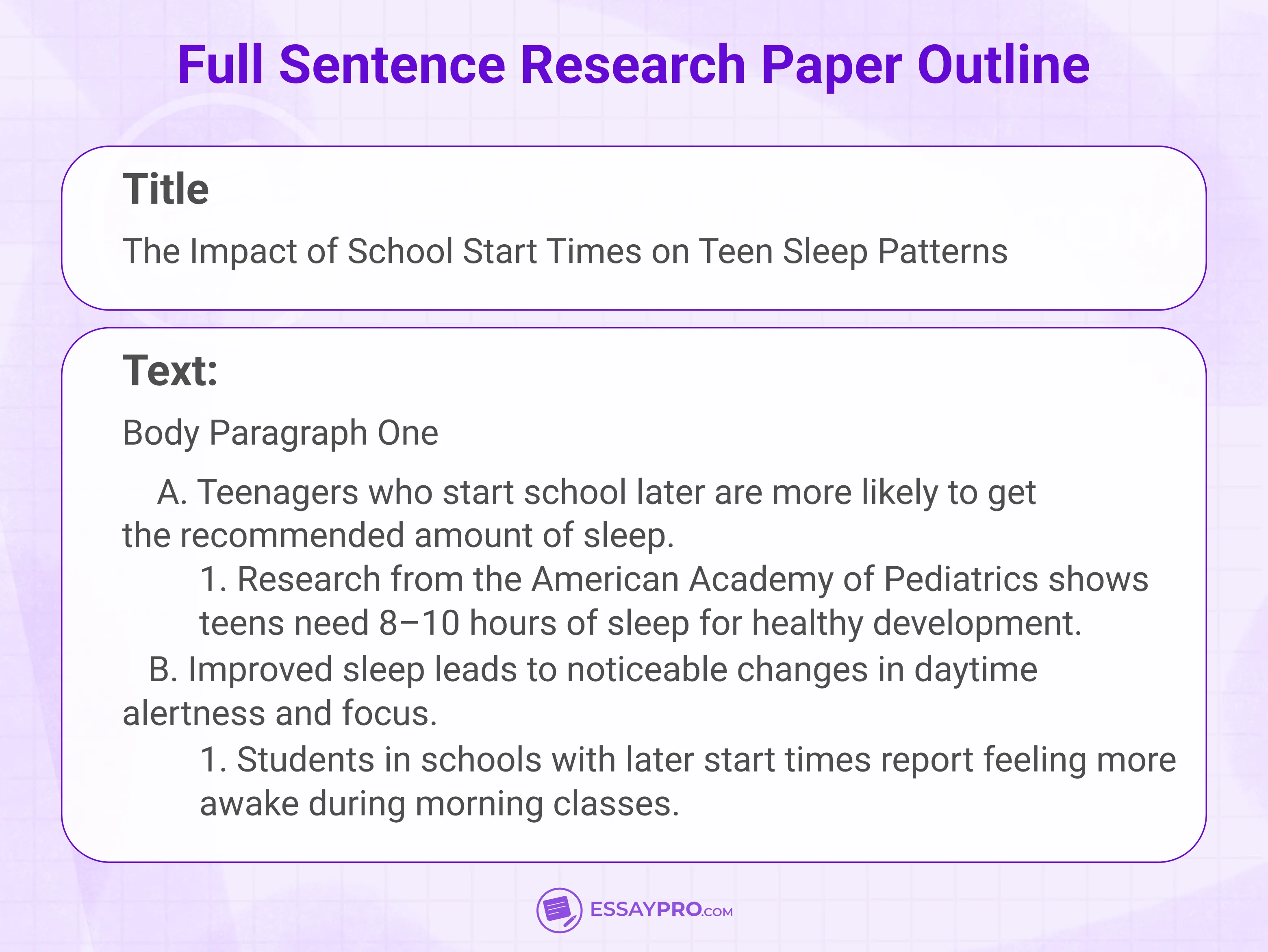 full-sentence outline